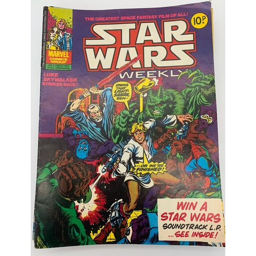 239 - A Selection of Very Collectable 1970s - 24 Marvel Star Wars Weekly Comics. 1 -26. Missing editions 1... 