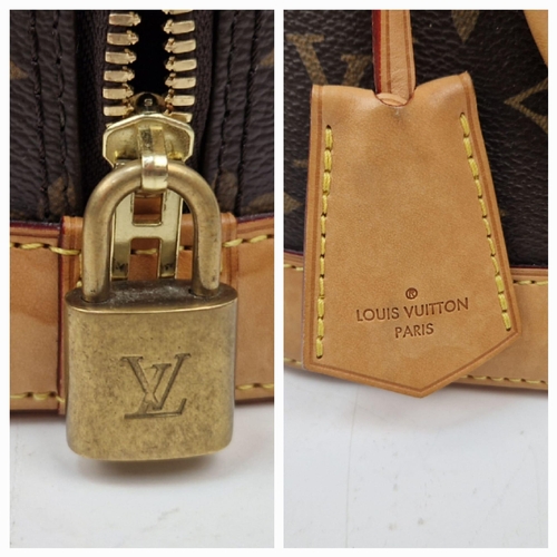 36 - A Louis Vuitton Alma Handbag. Monogram canvas and brown leather. In very good condition but please s... 