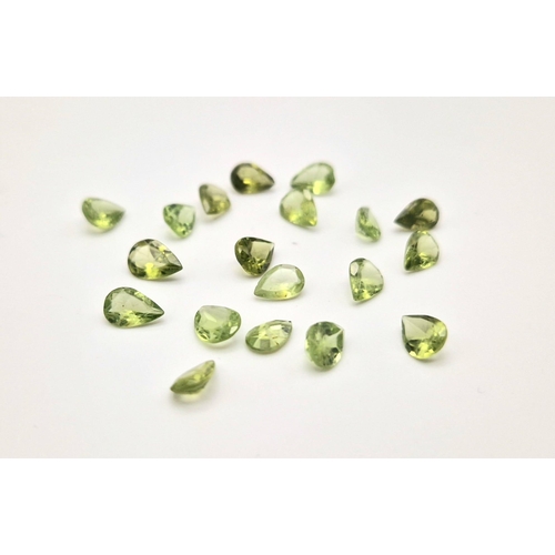 472 - 10.15Ct Faceted Peridot Gemstones - Lot of 20 Pcs.