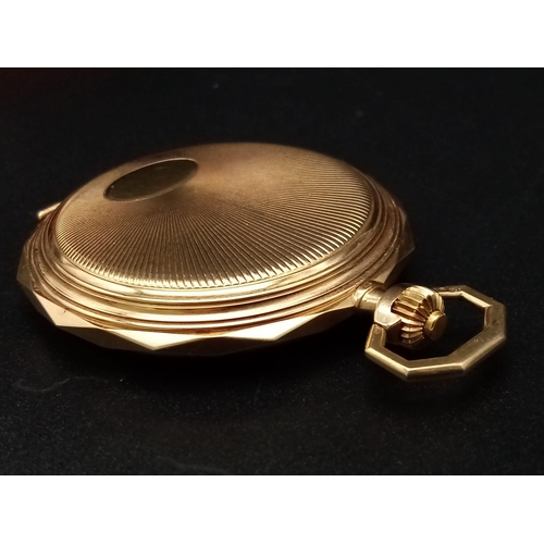 3 - A Vintage IWC 14K Gold Full Hunter Pocket Watch. A wonderful piece of craftsmanship from this sublim... 