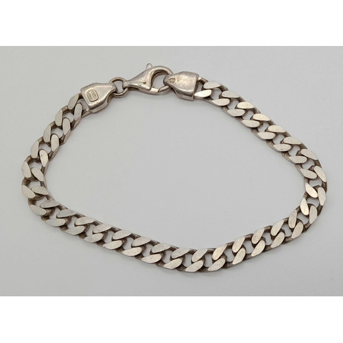 1192 - STERLING SILVER CURB BRACELET - 20G