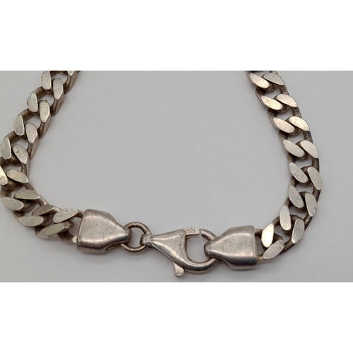 1192 - STERLING SILVER CURB BRACELET - 20G