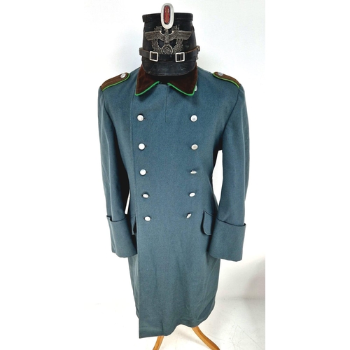 60 - 3RD Reich Schutzpolizei des Reiches German Reich Police “Schupo” Great Coat and Kepi Cap. The coat i... 