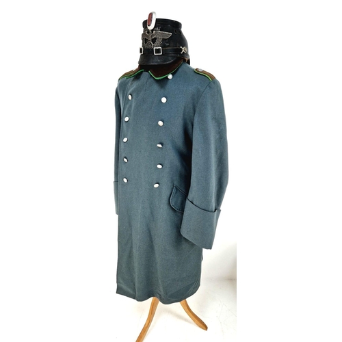 60 - 3RD Reich Schutzpolizei des Reiches German Reich Police “Schupo” Great Coat and Kepi Cap. The coat i... 