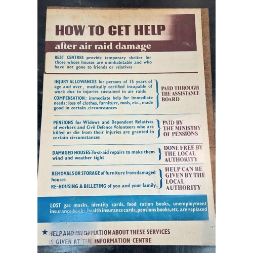 619 - WW2 British Home Front Advice Poster “What to do if you get bombed out.”