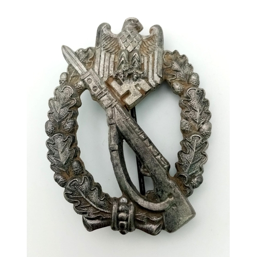 627 - 3rd Reich Mid War Solid Back Infantry Assault Badge