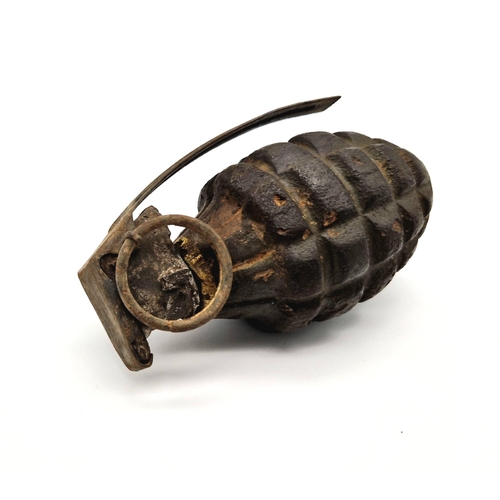 635 - INERT WW2 US MK II Pineapple Grenade found in the Ardennes Forest.