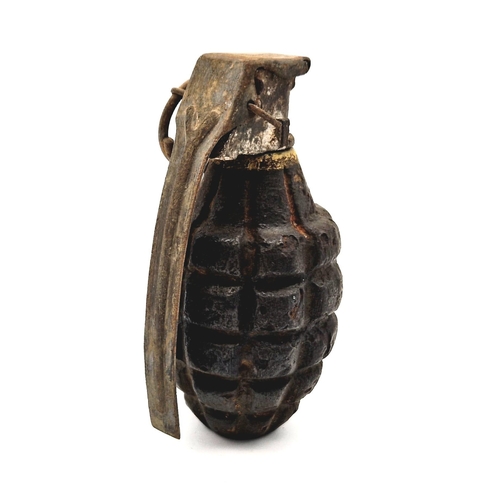 635 - INERT WW2 US MK II Pineapple Grenade found in the Ardennes Forest.