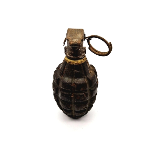 635 - INERT WW2 US MK II Pineapple Grenade found in the Ardennes Forest.