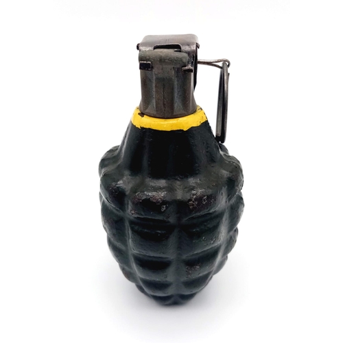 754 - INERT Vietnam War Era US Training Pineapple Grenade Solid Body.