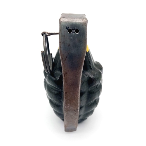 754 - INERT Vietnam War Era US Training Pineapple Grenade Solid Body.