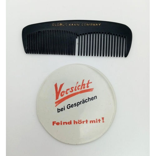 983 - WW2 German Comb and Mirror from the R & R Center in Paris for soldiers on a break from the front.