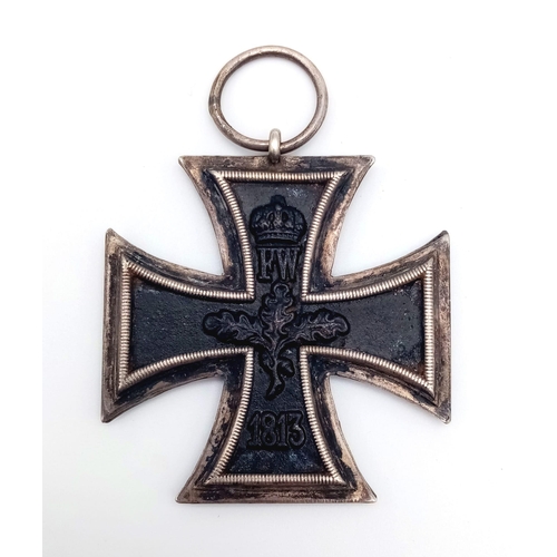 240 - WW1 German Iron Cross 2nd Class in Case. Ring stamped “K.O” for Königlich Muenzamt Orden.