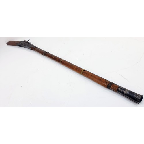 1206 - An Antique Matchlock Rifle. 154cm Length Issue No 307 to Stock.