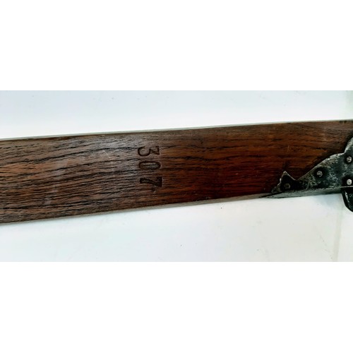 1206 - An Antique Matchlock Rifle. 154cm Length Issue No 307 to Stock.