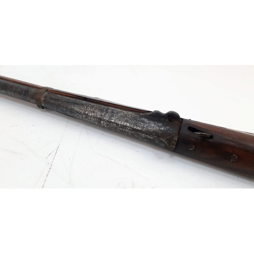 1206 - An Antique Matchlock Rifle. 154cm Length Issue No 307 to Stock.