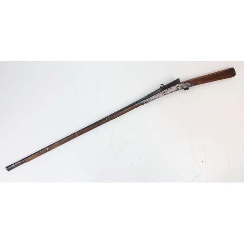 1206 - An Antique Matchlock Rifle. 154cm Length Issue No 307 to Stock.