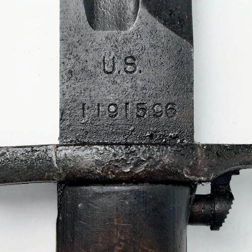 333 - WW1 USA 1905 Pattern Springfield Bayonet. Maker: S.A. for the Springfield Armory.