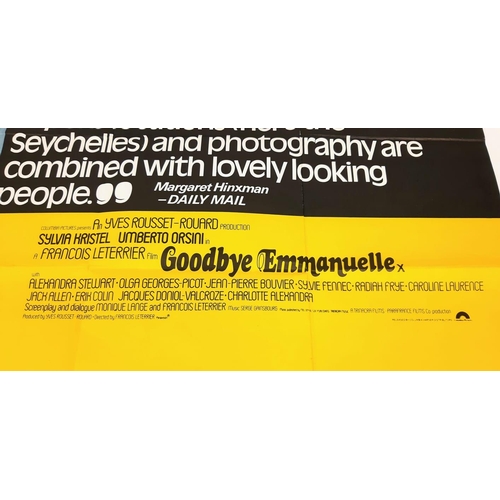 436 - A Wonderful Vintage Goodbye Emmanuelle Quad Poster.