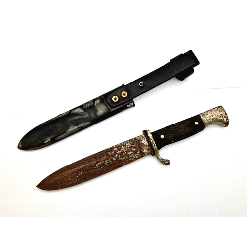 292 - WW2 German RZM Marked Hitler Youth Knife and Scabbard.