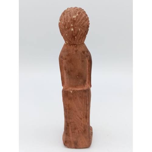 610 - An Ancient Egyptian Terracotta Tomb Figure 14cm Tall, Likely the Image of a Pharaoh or God. Historic... 