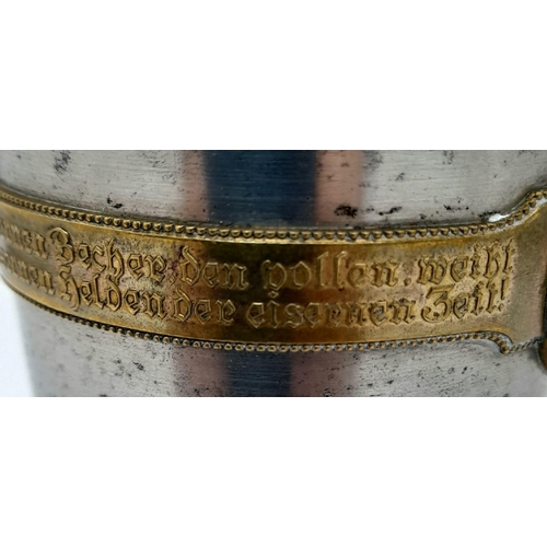 387 - WW1 Austrian Kaiser Wilhelm Franz Joseph Veteran Officers Patriotic Cup.