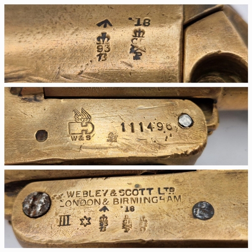 127 - WW1 British 1916 Dated Webley and Scott Flare Pistol. With current de-activation certificate.