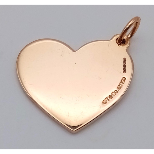 18 - TIFFANY & CO 18K ROSE GOLD HEART PENDANT 7.03G