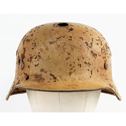 166 - WW2 German Africa Corps M40 Helmet.