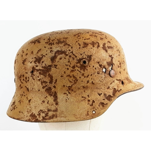 166 - WW2 German Africa Corps M40 Helmet.