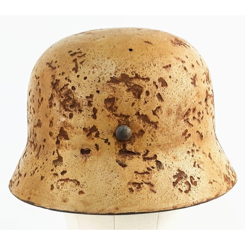 166 - WW2 German Africa Corps M40 Helmet.