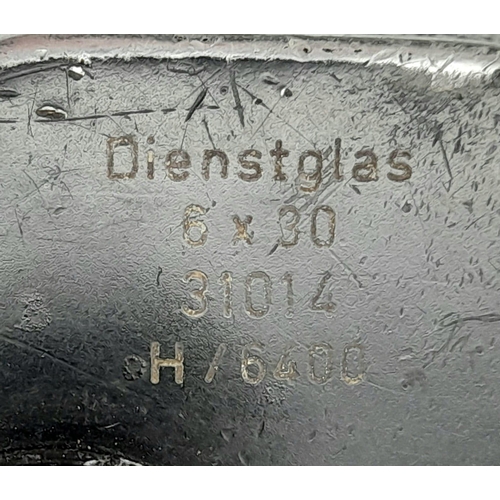 223 - WW2 German Army 6x30 Binoculars. Marked ‘Dienstglas’ meaning service glass. Mark code marked “Bek” f... 