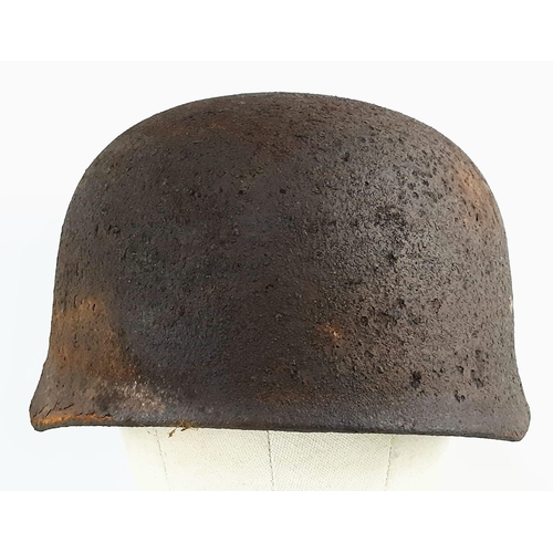 226 - WW2 German Luftwaffe Double Decal Fallschirmjäger Helmet found near Klintsy, Russia.