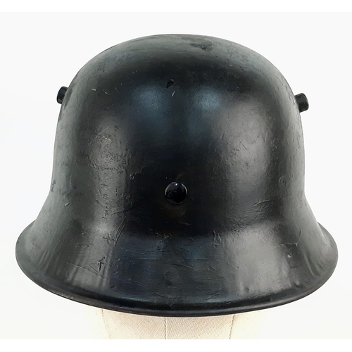 233 - 3rd Reich Early Waffen SS Lightweight M18 Helmet with Hand-Painted Decals.