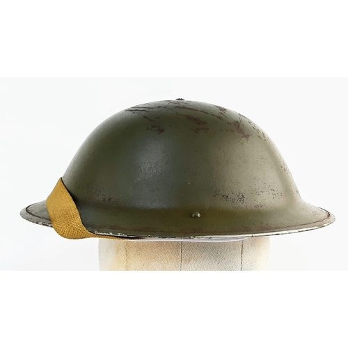 694 - WW2 British MKII Helmet Dated 1939 with Polish Insignia.