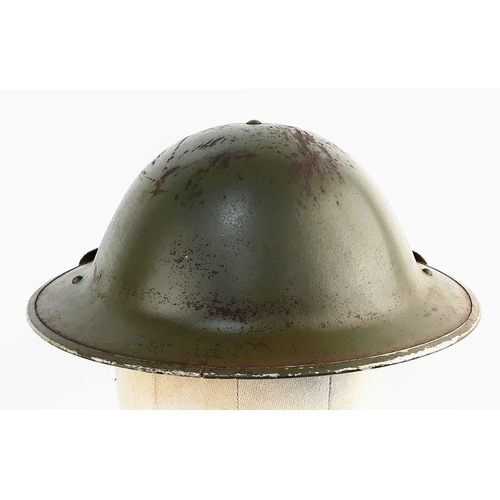 694 - WW2 British MKII Helmet Dated 1939 with Polish Insignia.