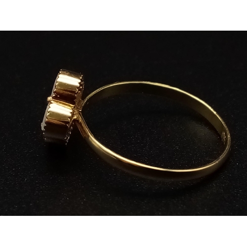 440 - 18K Yellow Gold VCA STYLE RING 1.6G SIZE L