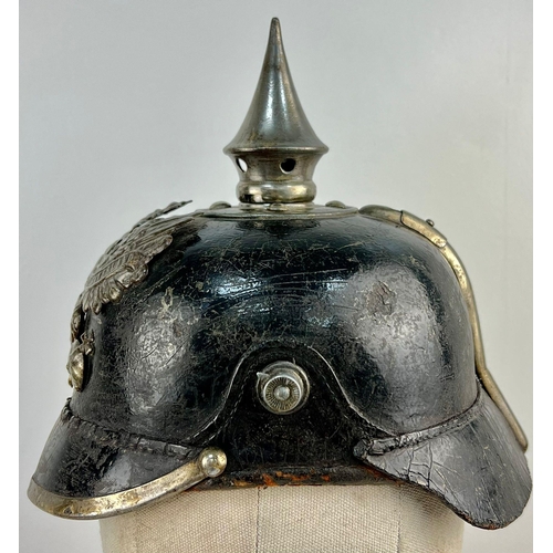 143 - WW1 Imperial German 1915 Pattern Pickelhaube worn by enlisted men.