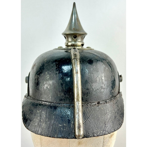 143 - WW1 Imperial German 1915 Pattern Pickelhaube worn by enlisted men.