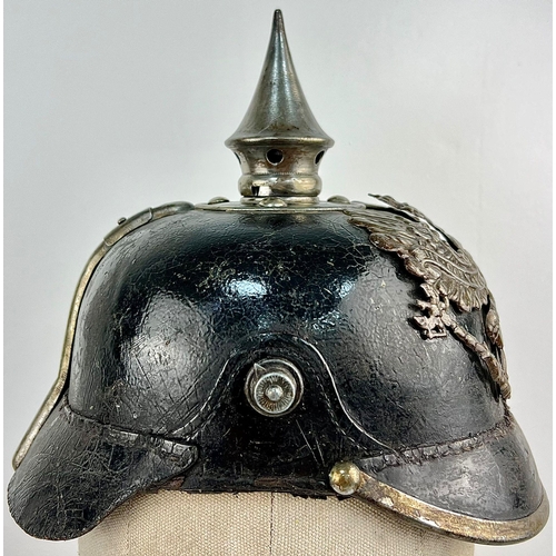 143 - WW1 Imperial German 1915 Pattern Pickelhaube worn by enlisted men.