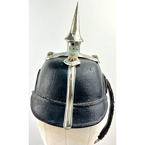 159 - WW1 Imperial German Restored 1845 Model Bayen Dragoner Regiment No.20 Officers Pickelhaube.