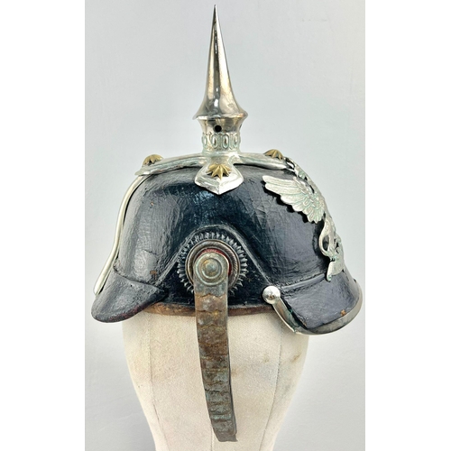 159 - WW1 Imperial German Restored 1845 Model Bayen Dragoner Regiment No.20 Officers Pickelhaube.