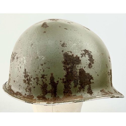 340 - WW2 U.S. 28th Infantry Division Swivel Bale Front Seam Helmet.