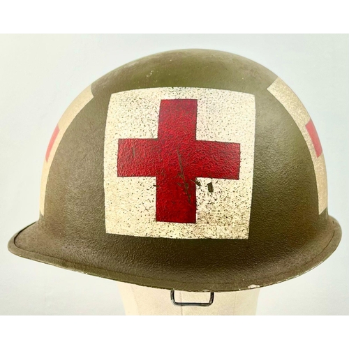 230 - Vietnam War Era US M1 Medics Helmet.