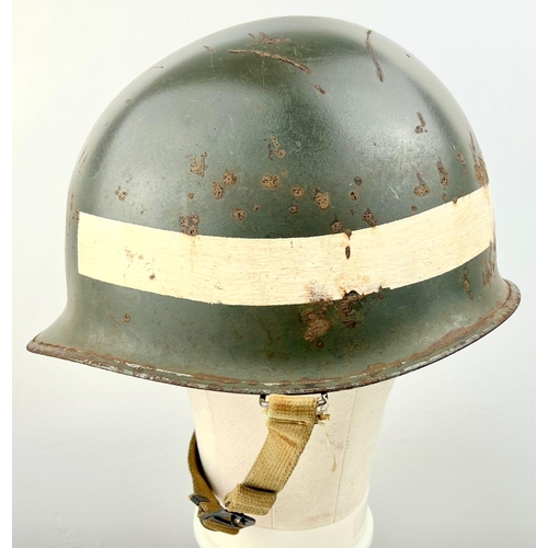 319 - WW2 US Swivel Bale US MI Helmet Military Police.