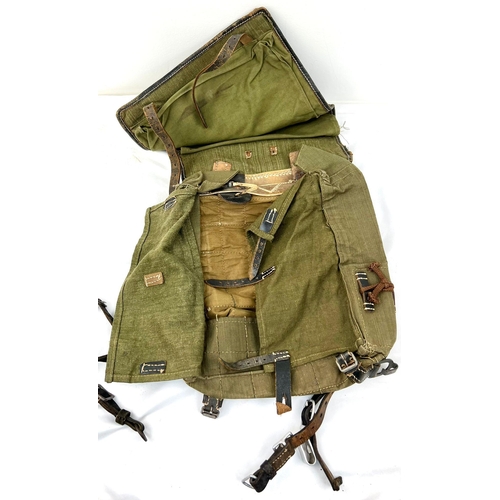 600 - WW2 German Army 1943 Dated Tournister “Pony” Pack. Favoured by the Hitler Youth as the small.