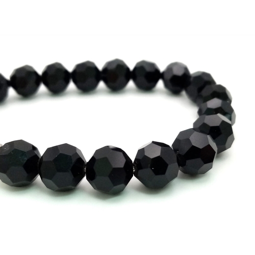 739 - STERLING SILVER ONYX BRACELET 30G