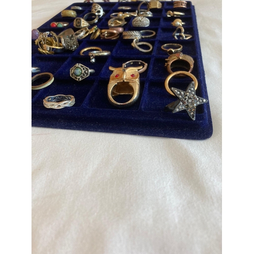 392 - Large selection of DRESS RINGS to include jewelled, enamelled, etc. (67 Rings).