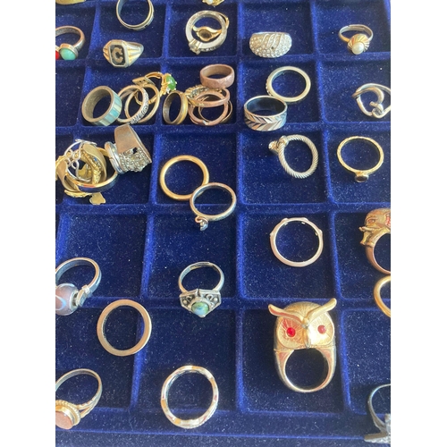 392 - Large selection of DRESS RINGS to include jewelled, enamelled, etc. (67 Rings).