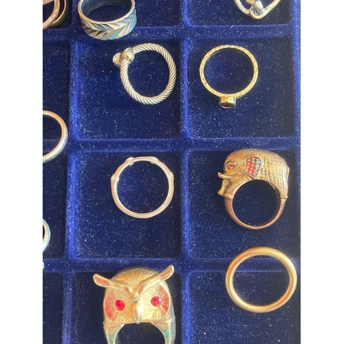 392 - Large selection of DRESS RINGS to include jewelled, enamelled, etc. (67 Rings).